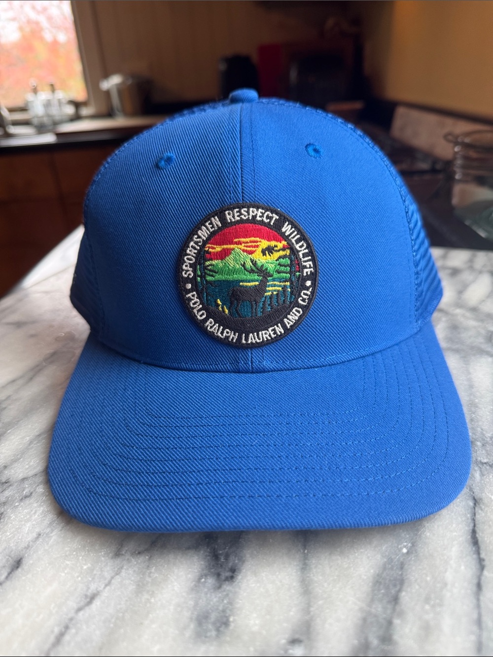 Polo RL Wildlife Logo-Patch Blue Twill Trucker Cap